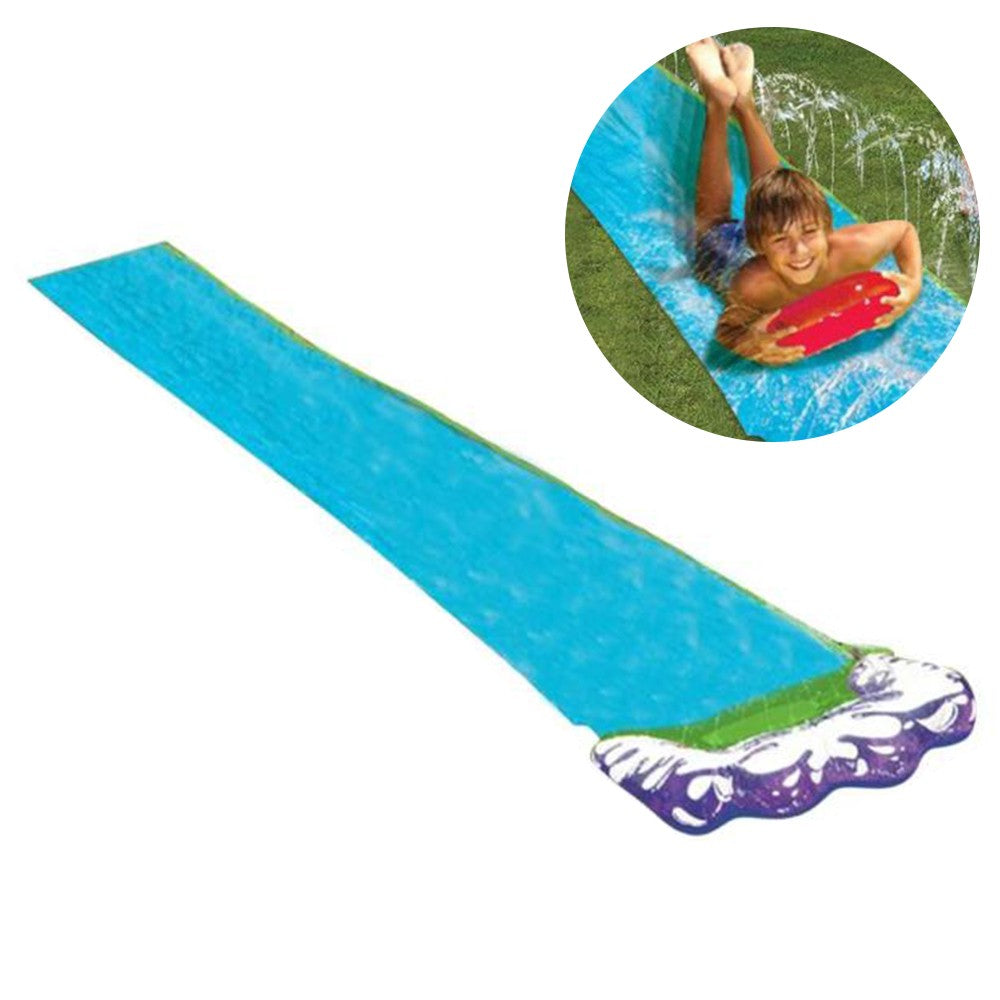 Set tobogan pentru apa, Zola, placa gonflabila, 71 x 480 cm, albastru/verde Set tobogan pentru apa, Zola, placa gonflabila, 71 x 480 cm, albastru/verde